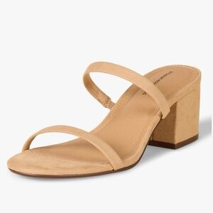 Amazon Essentials | Women's Thin Two Strap Heeled Slide, Size 7 - NWT